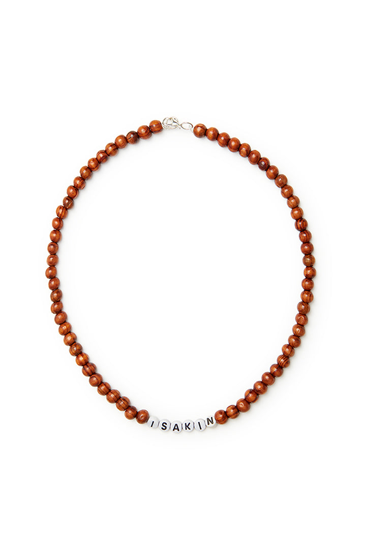 COLLIER BOIS MARRON