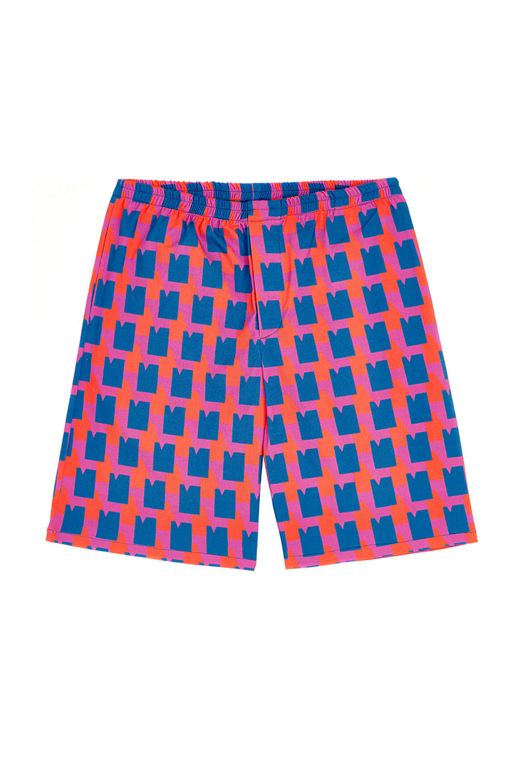 Orange purple and blue shorts for men 