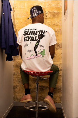 SURFIN'GYAL TEESHIRT BLANC